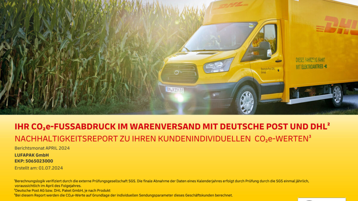 Dhl Gogreen Zertifikat Lufapak
