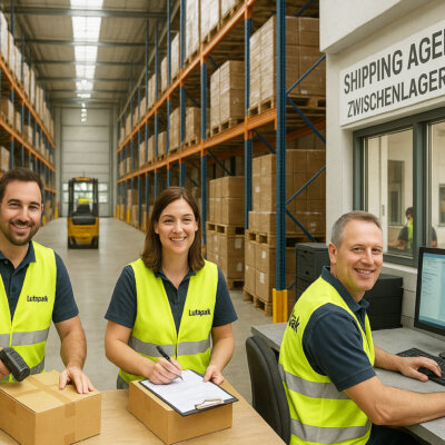 Shipping Agent Shop Shipping Agent Shop Zwischenlager Sendungen lufapak temporary storage shipments warehouse