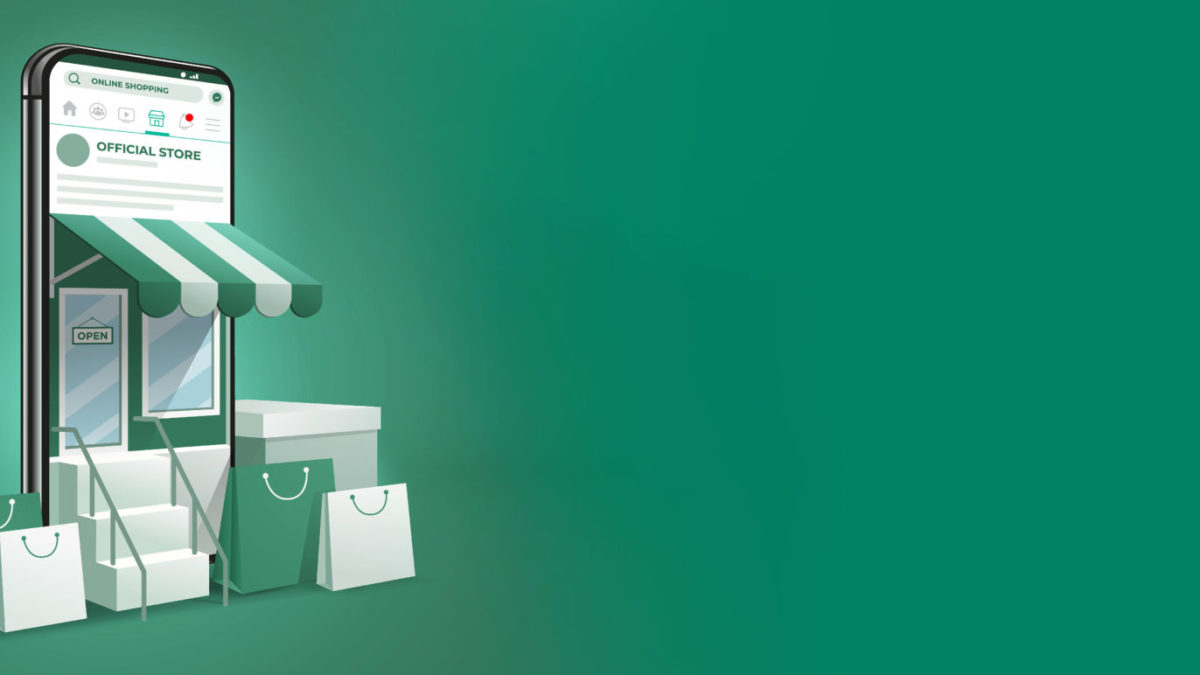 The Concept Of Online Shopping On Social Media App. 3d Smartphon