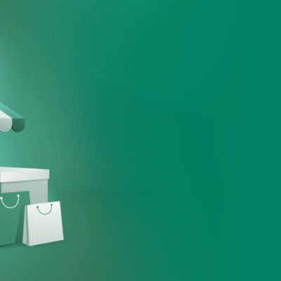 the concept of online shopping on social media app. 3d Smartphon