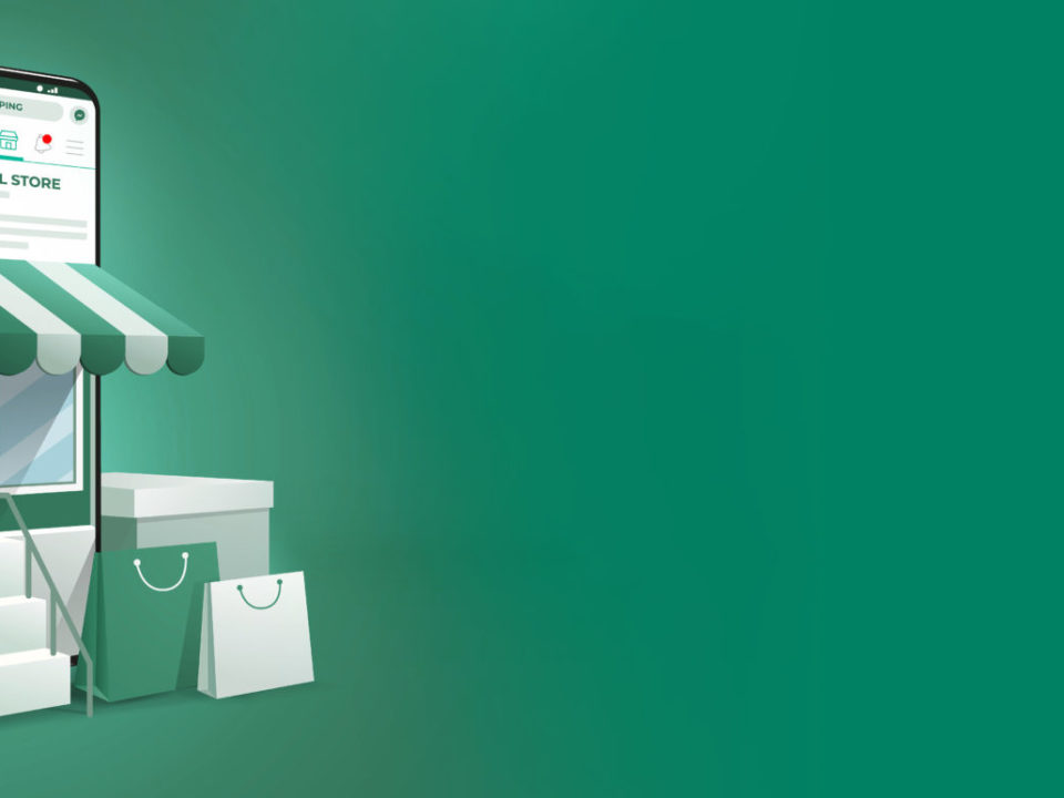 The Concept Of Online Shopping On Social Media App. 3d Smartphon